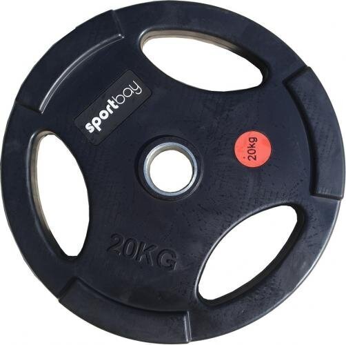 Olimpiskie gumijas svaru diski Sportbay® 20kg cena un informācija | Svari, hanteles, stieņi | 220.lv