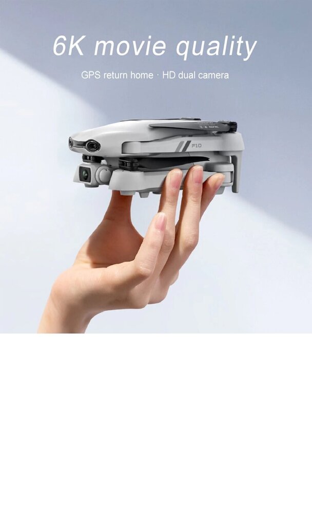 F10 Aerofotografēšanas drons ar 6K dubultkameru цена и информация | Droni | 220.lv