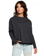 B094 Džemperis ar izgriezumu aizmugurē - grafīts cena un informācija | Sieviešu džemperi | 220.lv