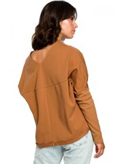 B094 Džemperis ar izgriezumu aizmugurē - kamielis cena un informācija | Sieviešu džemperi | 220.lv
