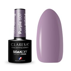 Стойкий гибридный лак для ногтей Claresa PURPLE 607, 5 г цена и информация | Лаки для ногтей, укрепители | 220.lv