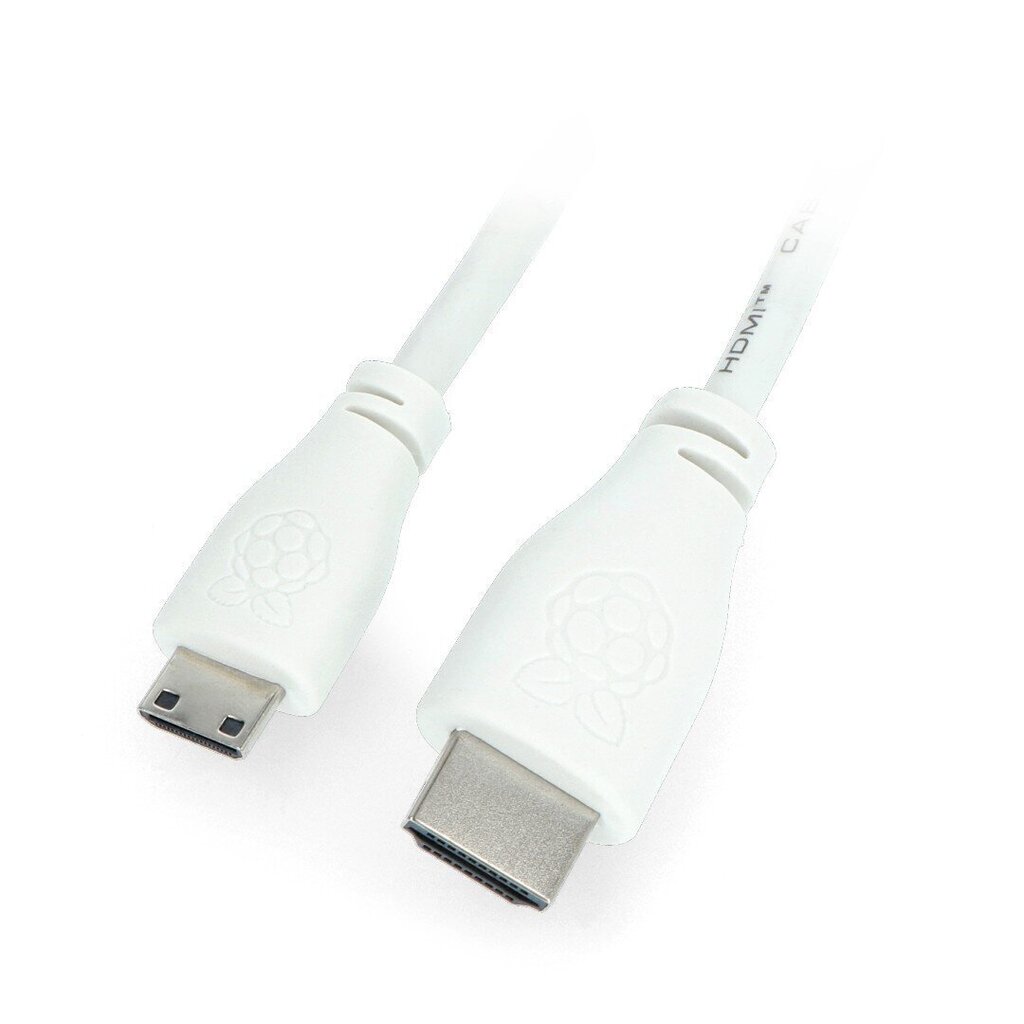 Mini HDMI - HDMI, 1 m, balts cena un informācija | Kabeļi un vadi | 220.lv