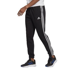 Sporta bikses vīriešiem Adidas Essentials Tapered Elasticcuff 3 Stripes Pant M GK8822, melnas cena un informācija | Sporta apģērbs vīriešiem | 220.lv