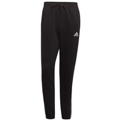 Sporta bikses vīriešiem Adidas Essentials Tapered Elasticcuff 3 Stripes Pant M GK8822, melnas цена и информация | Мужская спортивная одежда | 220.lv