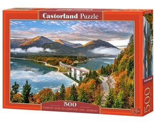 Castorland puzle Sunrise over Sylvenstein Lake, Germany 500 det. cena un informācija | Puzles, 3D puzles | 220.lv