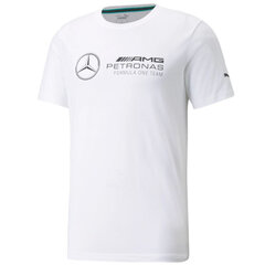 Sporta T-krekls vīriešiem Puma Mercedes F1 Logo Tee M 531885-03, balts cena un informācija | Sporta apģērbs vīriešiem | 220.lv