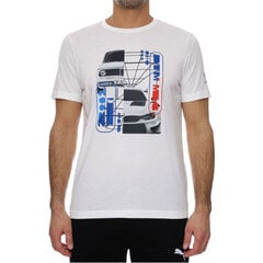 Футболка мужская Puma BMW Motorsport Graphic Tee M 531194-02, белая цена и информация | Футболки мужские | 220.lv