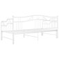 vidaXL izvelkams dīvāna rāmis, balts, metāls, 90x200 cm cena un informācija | Gultas | 220.lv