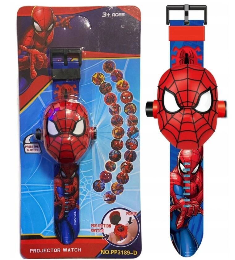 Pulkstenis ar projektoru Spider-Man цена и информация | Bērnu aksesuāri | 220.lv