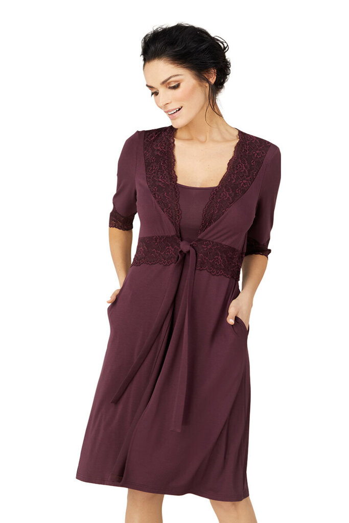 Viskozes halāts Lega HLV07, violeta cena un informācija | Sieviešu halāti | 220.lv