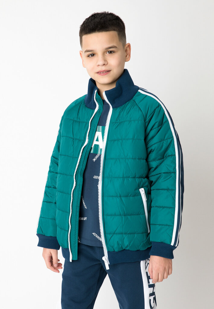 Starpsezonu jaka zēniem Gulliver, zila/zaļa, 134*68*60 cm cena un informācija | Ziemas apģērbs bērniem | 220.lv