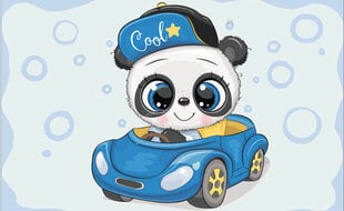 Dimanta mozaīka 20x30 cm "Panda is in a hurry to play" cena un informācija | Dimantu mozaīkas | 220.lv