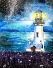 Dimanta mozaīka 40x50 cm "Lighthouse in the night" цена и информация | Алмазная мозаика | 220.lv