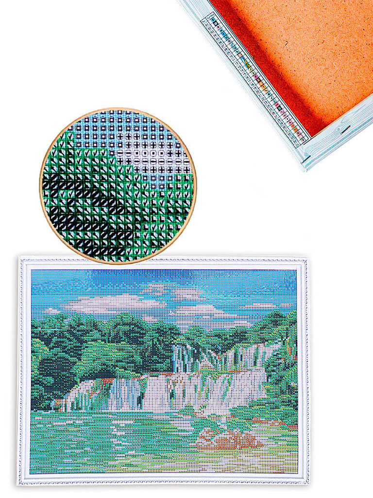 Dimanta mozaīka 40x50 cm "Majestic waterfall" cena un informācija | Dimantu mozaīkas | 220.lv