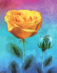 Dimanta mozaīka 40x50 cm "Yellow rose" cena un informācija | Dimantu mozaīkas | 220.lv