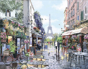 Dimanta mozaīka 40x50 cm "Paris in Spring" cena un informācija | Dimantu mozaīkas | 220.lv