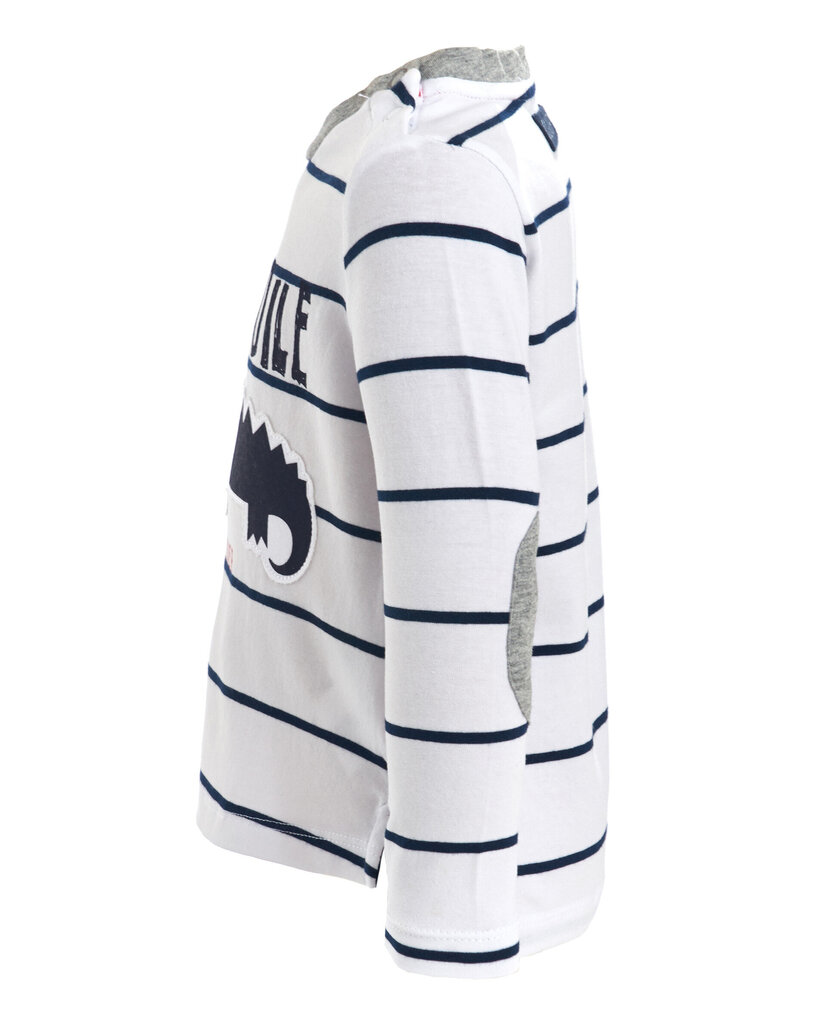 Svītrains T-krekls ar garām piedurknēm zēniem Gulliver, balts cena un informācija | Zēnu krekli | 220.lv
