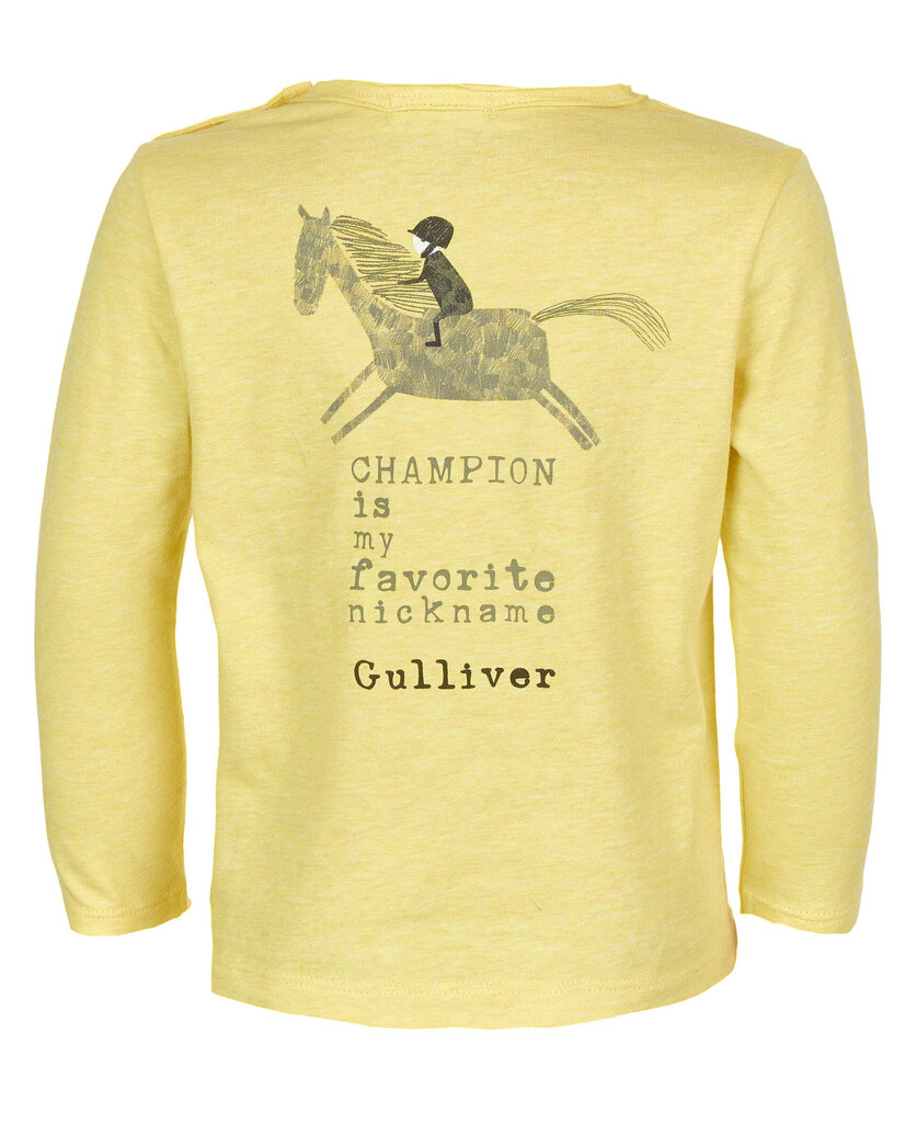 T-krekls ar garām piedurknēm zēniem Gulliver, dzeltens cena un informācija | Zēnu krekli | 220.lv