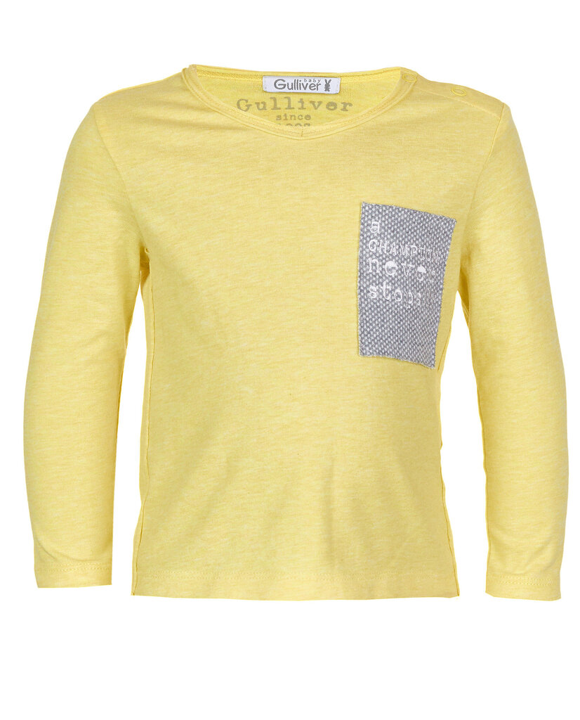T-krekls ar garām piedurknēm zēniem Gulliver, dzeltens cena un informācija | Zēnu krekli | 220.lv