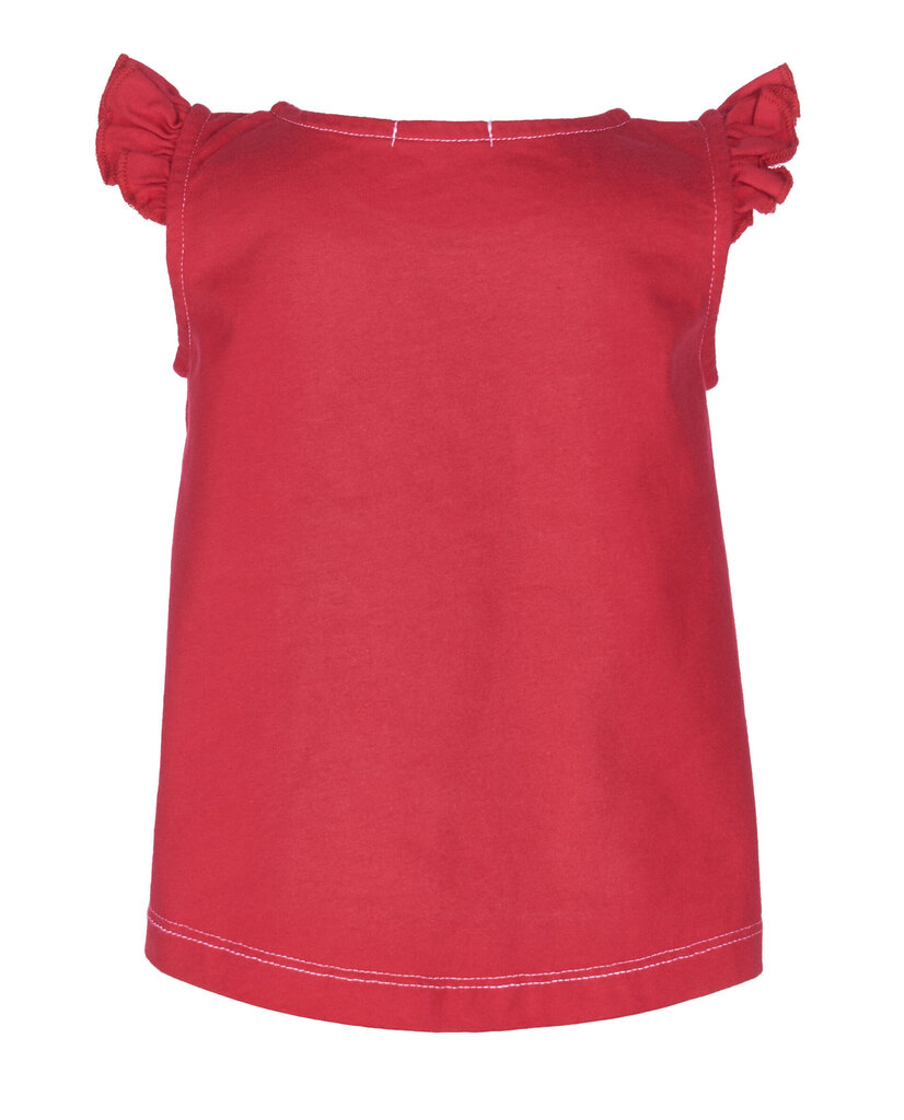 T-krekls ar dekoru meitenēm Gulliver, sarkanbalts цена и информация | Krekli, bodiji, blūzes meitenēm | 220.lv