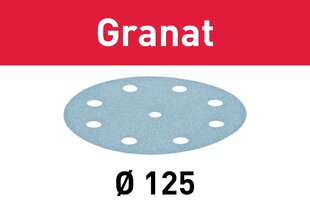 Slīpripa Granat 497167 STF D125/8 P80 GR/50 Festool cena un informācija | Slīpmašīnas | 220.lv