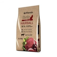 Сухой корм Fitmin Purity Hairball для взрослых кошек, 1,5 кг цена и информация | Сухой корм для кошек | 220.lv