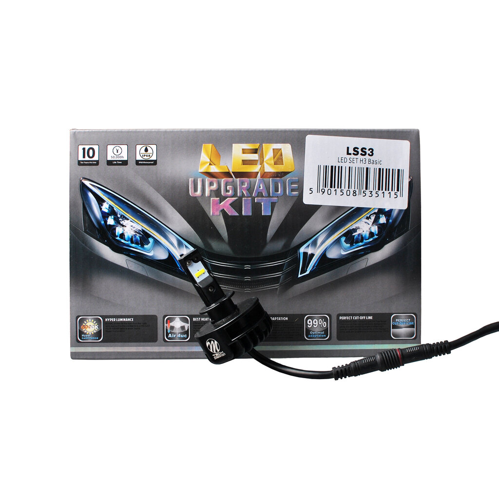 H3 LED Automobiļu spuldzes, komplekts 2 gab. cena un informācija | Auto spuldzes | 220.lv