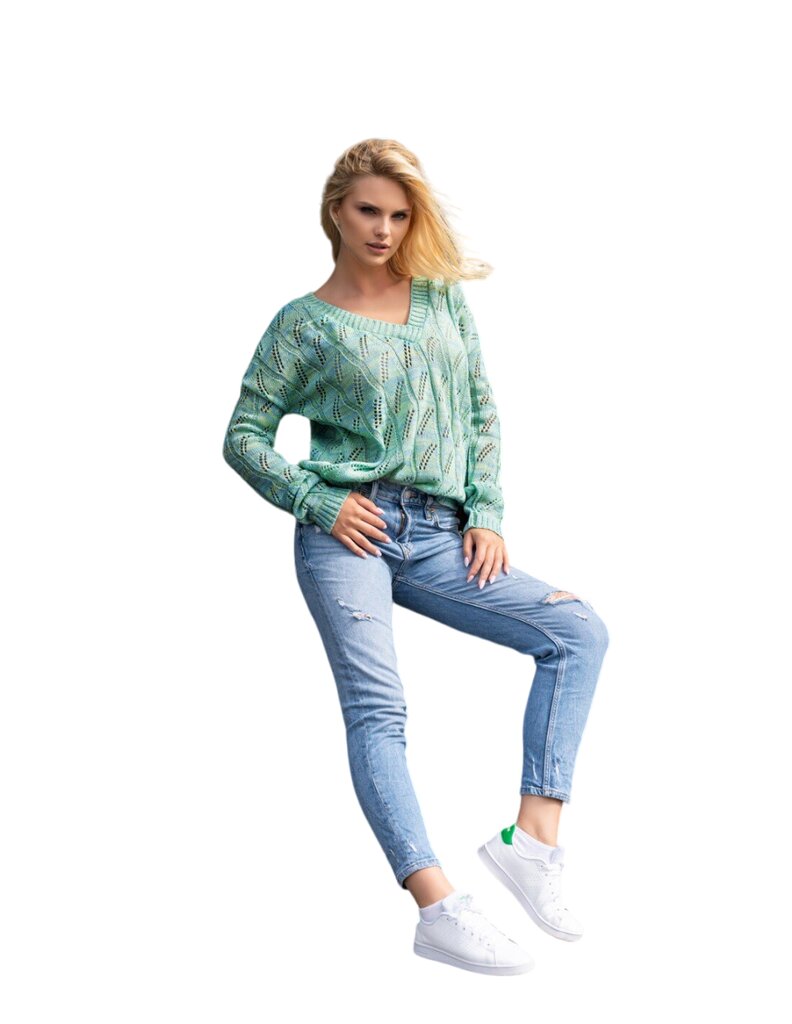 Džemperis sievietēm Gloris 5907621615260, zaļš cena un informācija | Sieviešu džemperi | 220.lv