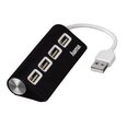 USB centrmezgls Hama 00012177, USB 2.0 x 4, melns