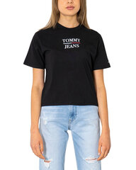 Женская футболка Tommy Hilfiger Short Sleeve T-Shirt UW0UW04873BDS 545667895, черный цена и информация | Женские блузки, рубашки | 220.lv