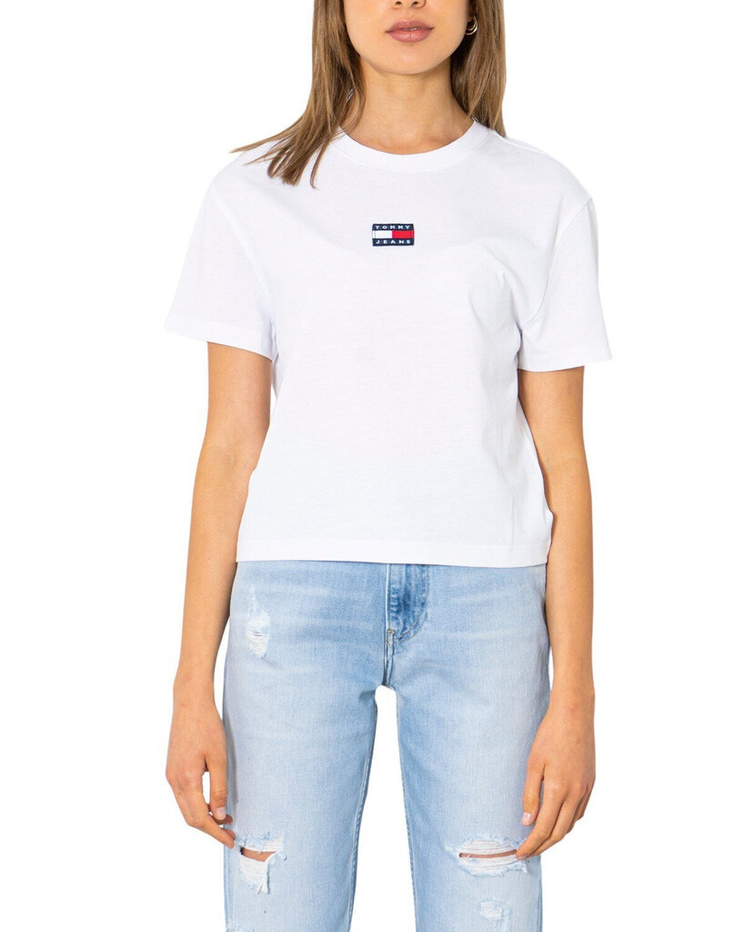 T-krekls sievietēm Tommy Hilfiger Jeans, balts cena un informācija | Blūzes, sieviešu krekli | 220.lv