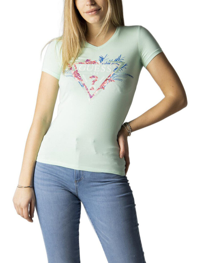 T-krekls sievietēm Guess 342892, zaļš cena un informācija | T-krekli sievietēm | 220.lv