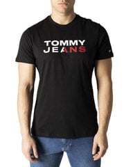 T-krekls vīriešiem Tommy Hilfiger Jeans 342806, melns cena un informācija | Vīriešu T-krekli | 220.lv