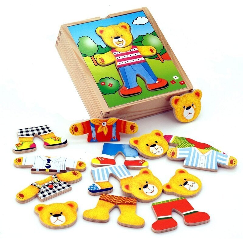 Koka lācīša puzle Viga cena un informācija | Attīstošās rotaļlietas | 220.lv