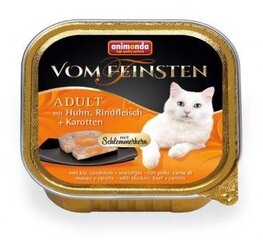 Animonda Vom Feinsten Konservi kaķiem, vista, liellopa gaļa un burkāni, 100 g cena un informācija | Animonda Kaķiem | 220.lv
