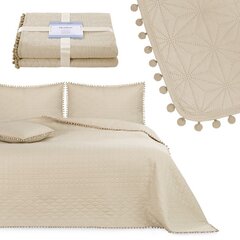AmeliaHome stepēts gultas pārklājs ar kušķiem Meadore, 260x280 cm cena un informācija | Gultas pārklāji, pledi | 220.lv