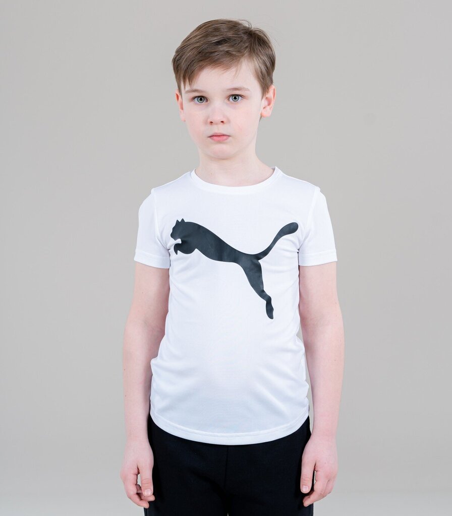 Puma bērnu T-krekls 587007*02, balts cena un informācija | Zēnu krekli | 220.lv
