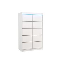 Skapis ar LED apgaismojumu ADRK Furniture Benisso, balts цена и информация | Шкафы | 220.lv