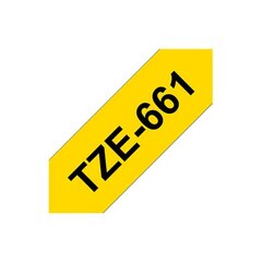 Brother tze-661 tze661 lente melna uz dzeltena - cena un informācija | Piederumi printerim | 220.lv