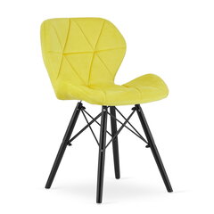 4-u pusdienu krēslu komplekts Lago, dzeltens/melns cena un informācija | Virtuves un ēdamistabas krēsli | 220.lv
