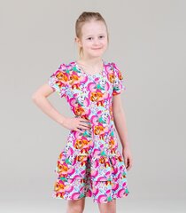 Детское платье 231128 01, мятное/розовое 231128*01-134 цена и информация | Платья для девочек | 220.lv