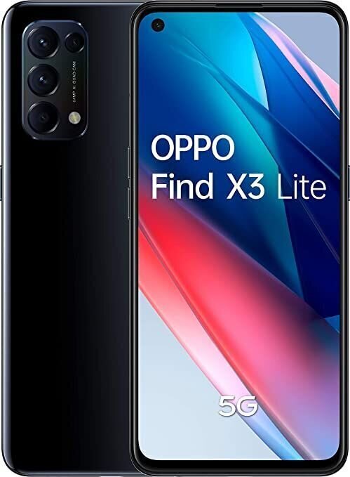 Oppo Find X3 Lite 5G, 128 GB, Dual SIM, Black cena un informācija | Mobilie telefoni | 220.lv