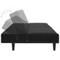 vidaXL 2-vietīga dīvāngulta, melns samts cena un informācija | Dīvāni | 220.lv