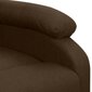 vidaXL masāžas krēsls, paceļams, tumši brūns audums цена и информация | Atpūtas krēsli | 220.lv