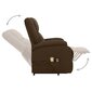 vidaXL masāžas krēsls, paceļams, tumši brūns audums cena un informācija | Atpūtas krēsli | 220.lv