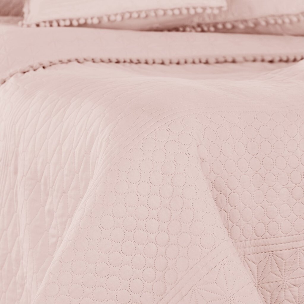 AmeliaHome stepēts gultas pārklājs ar kušķiem Meadore, 170x210 cm cena un informācija | Gultas pārklāji, pledi | 220.lv