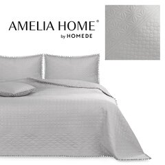 AmeliaHome stepēts gultas pārklājs ar kušķiem Meadore, 240x260 cm cena un informācija | Gultas pārklāji, pledi | 220.lv