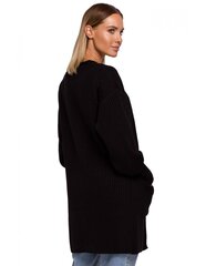 Jaka sievietēm M538 ar šūtām kabatām, melna cena un informācija | Sieviešu džemperi | 220.lv