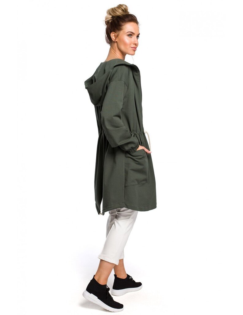 Sieviešu virsjaka ar kapuci - haki krāsā MOE M416 cena un informācija | Sieviešu virsjakas | 220.lv