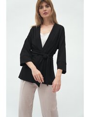 Melns sieviešu kimono - NIFE Z39 5908292716102 цена и информация | Женские пальто | 220.lv